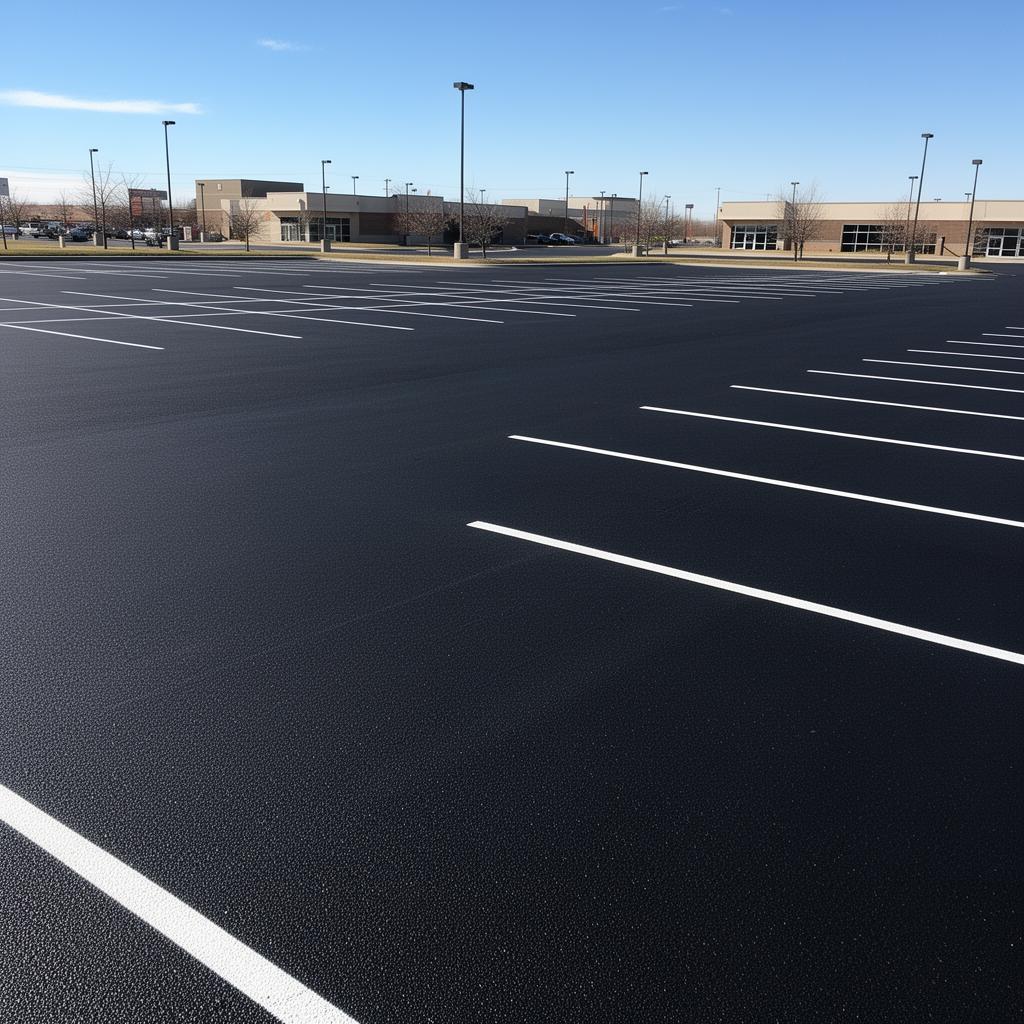 Sioux Falls parking lot seal coating before and after — after